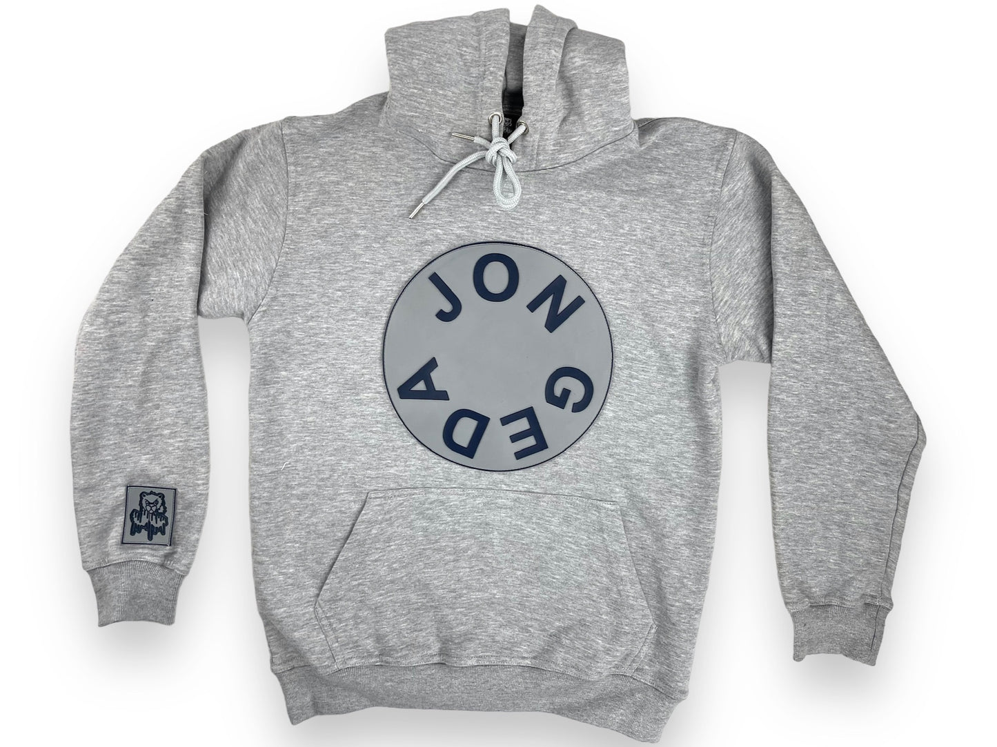 Jon Geda Grey Patch Hoodie (Grey)