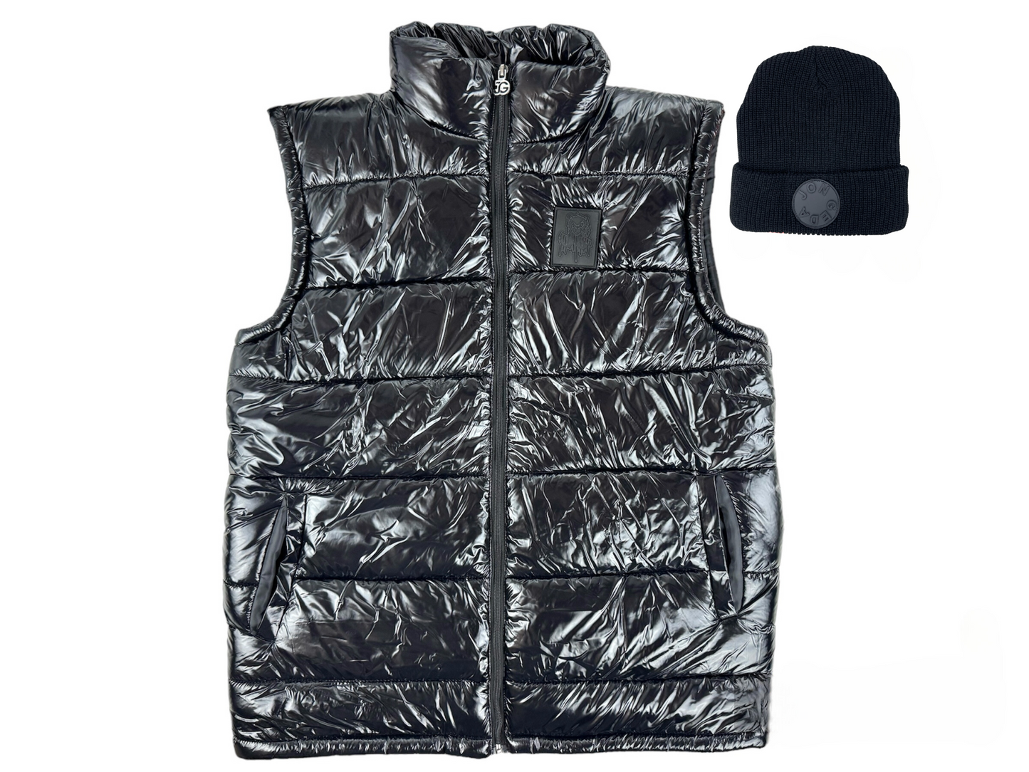 Jon Geda Men’s Puffer Vest (Black)