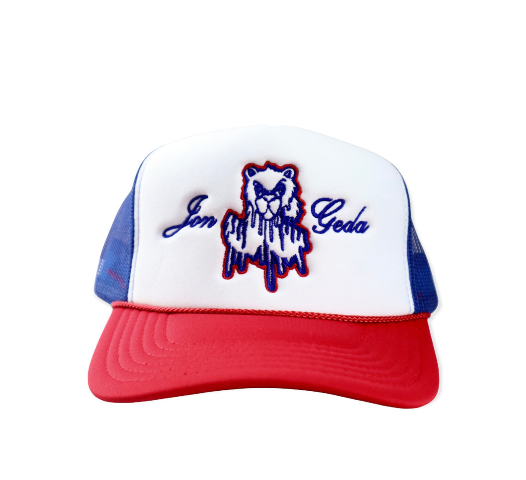 Jon Geda - Red |White| Blue Trucker Hat