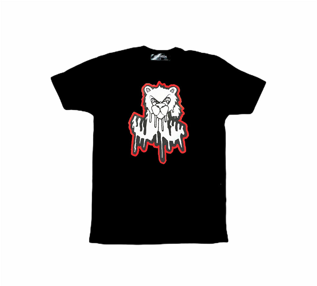 Black “JG Print” T-Shirt