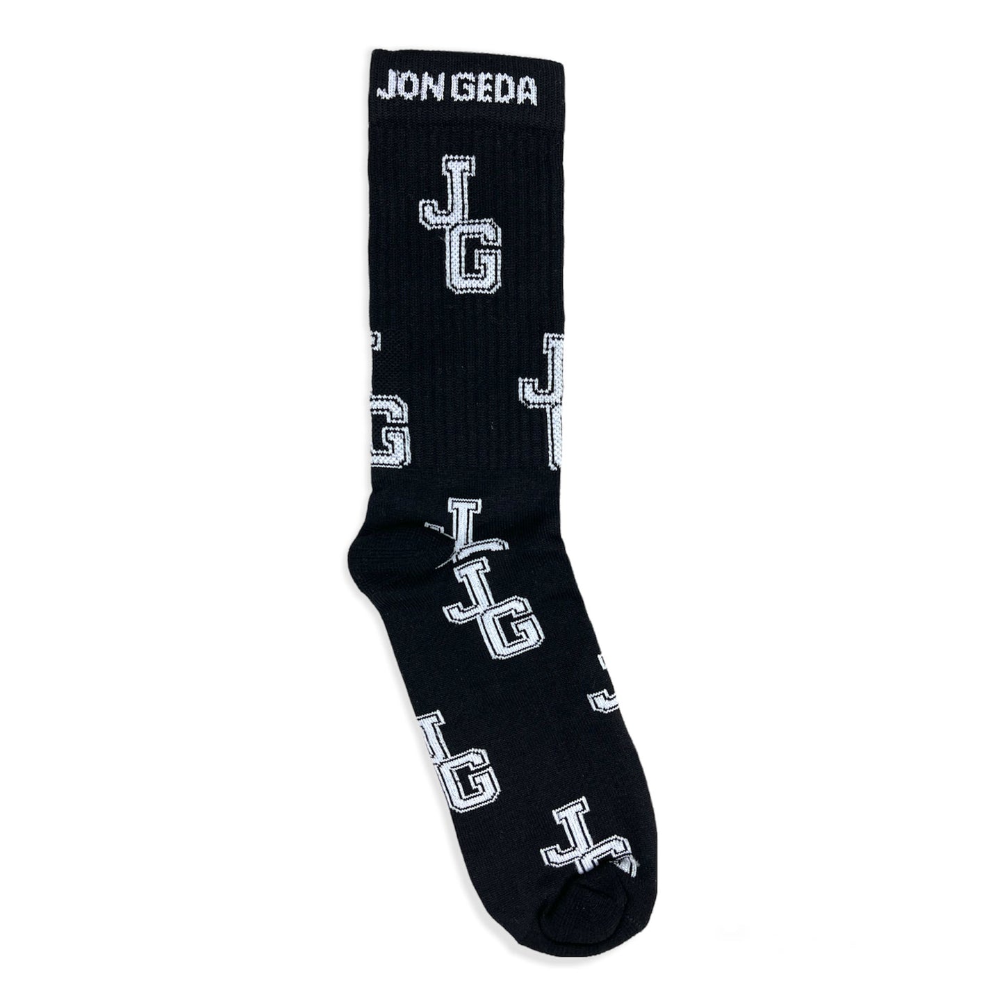 Jon Geda Black Logo Socks